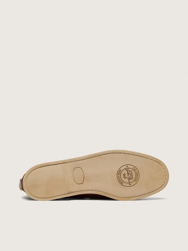 Cruise-Loafer für Damen aus glänzendem dunkelbraunem Leder