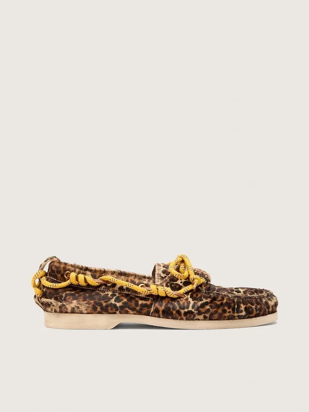 Cruise-Loafer für Damen aus Ponyleder mit Leopardenmuster