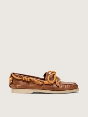 Cruise-Loafer für Damen aus tabakfarbenem Leder