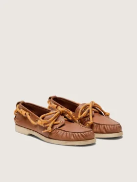 Cruise-Loafer für Damen aus tabakfarbenem Leder
