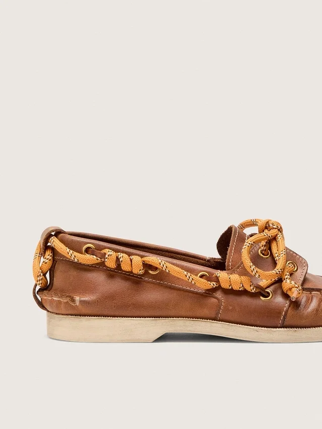 Cruise-Loafer für Damen aus tabakfarbenem Leder