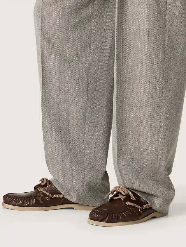 Cruise-Loafer für Herren aus glänzendem dunkelbraunem Leder