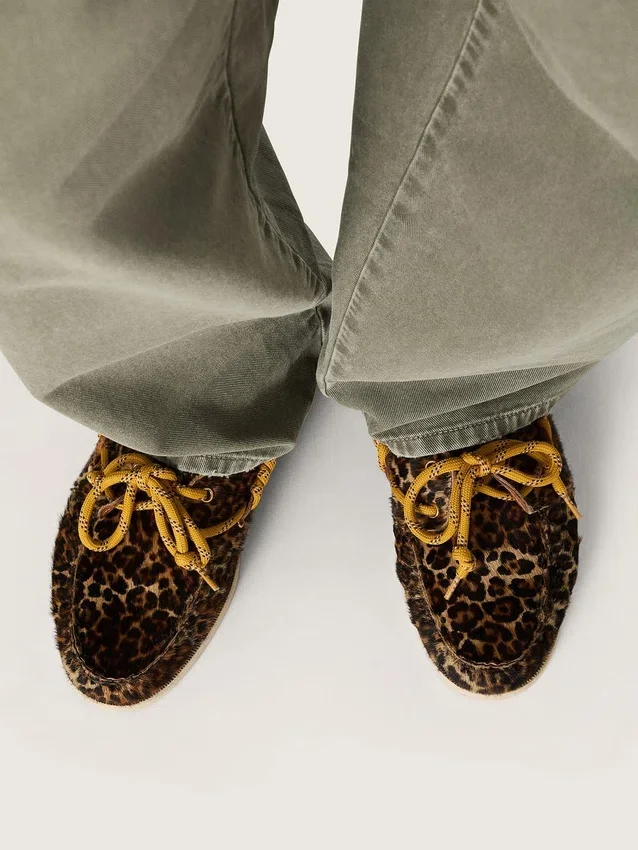 Cruise-Loafer für Herren aus Ponyleder mit Leopardenmuster