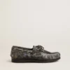 Cruise Teen Loafer aus schwarzem Leder mit Distressed-Effekt
