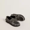 Cruise Teen Loafer aus schwarzem Leder mit Distressed-Effekt