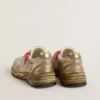 Dad-Star für Herren aus Mesh und goldfoliertem Leder mit weissem Lederstern