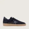 Damen-Ball Star aus dunkelblauem Wildleder mit dunkelblauem Glitzerstern