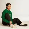 Damen-Ball Star aus Nappa und Wildleder mit Glitzerstern und schwarzer Fersenlasche