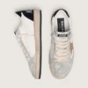Damen-Ball Star aus Nappa und Wildleder mit Glitzerstern und schwarzer Fersenlasche
