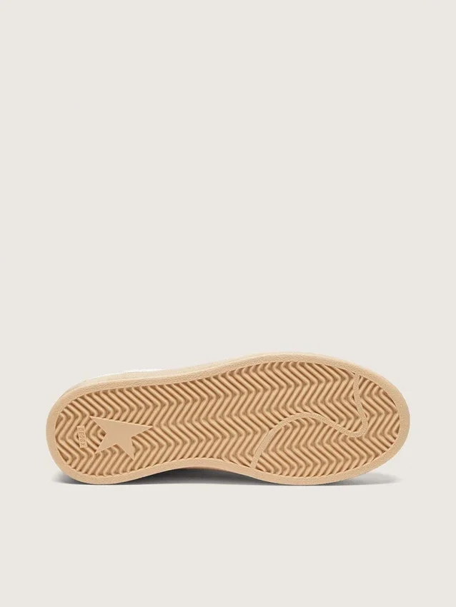 Damen-Ball Star aus weissem Leder mit hellblauem Stern