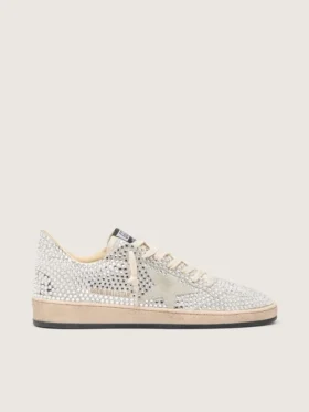 Damen-Ball Star mit Swarovski-Kristallen und grauem Wildlederstern