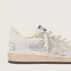 Damen-Ball Star mit Swarovski-Kristallen und grauem Wildlederstern