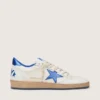 Damen-Ball Star-Wishes aus weissem Nappaleder mit leuchtend blauem Stern und Fersenlasche