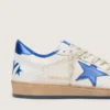 Damen-Ball Star-Wishes aus weissem Nappaleder mit leuchtend blauem Stern und Fersenlasche