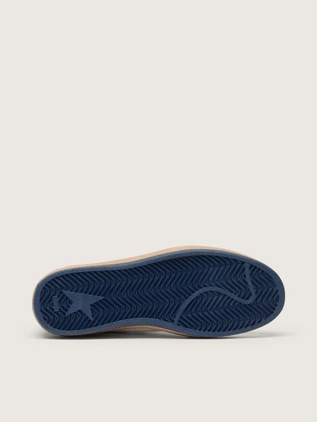 Damen-Ball Star-Wishes aus weissem Nappaleder mit leuchtend blauem Stern und Fersenlasche