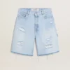 Damen-Bermudashorts aus Denim im Used-Look