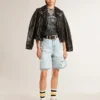 Damen-Bermudashorts aus Denim im Used-Look