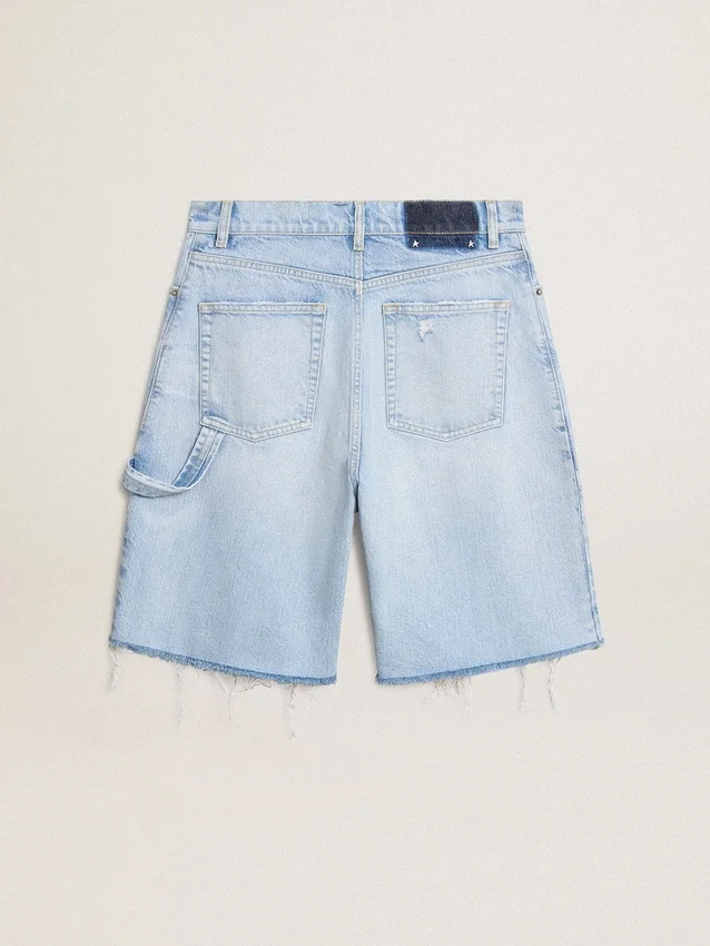 Damen-Bermudashorts aus Denim im Used-Look