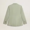Damen-Blazer aus salbeigrüner Wolle