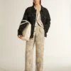 Damen-Cardigan mit Blumenprint und Stickerei