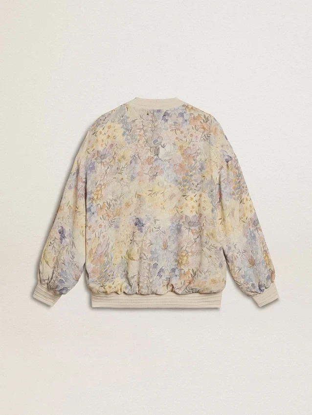 Damen-Cardigan mit Blumenprint und Stickerei