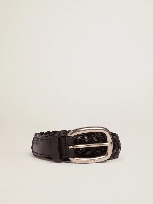 Damen-Gürtel aus schwarzem Leder