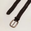Damen-Gürtel aus schwarzem Leder