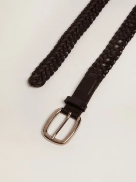 Damen-Gürtel aus schwarzem Leder