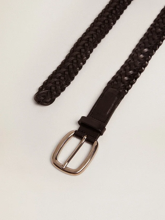 Damen-Gürtel aus schwarzem Leder