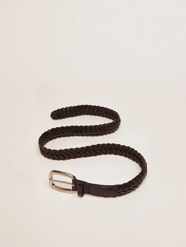 Damen-Gürtel aus schwarzem Leder