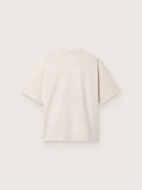 Damen-Hemd aus weissem Baumwolljersey mit Sternenprint