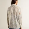 Damen-Hemd mit mehrfarbigem Blumen-Paillettenprint