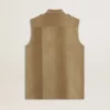Damen-Hemdkleid aus sandfarbenem Denim mit Military-Details