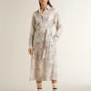 Damen-Hemdkleid mit mehrfarbigem Blumenprint aus Pailletten