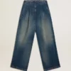 Damen-Jeans mit weitem Bein und mittlerer Waschung zum chinesischen Neujahr