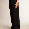 Damen-Jogginghose aus dunkelblauem Wollgabardine