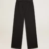Damen-Jogginghose aus dunkelblauem Wollgabardine