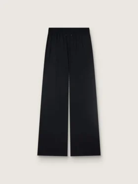 Damen-Jogginghose aus schwarzem Wolltwill mit Paillettenstickerei