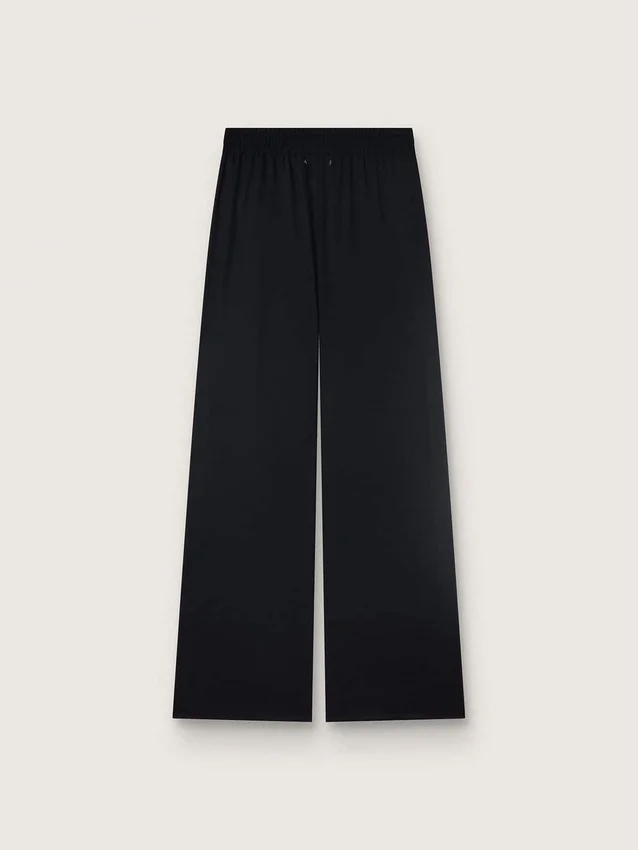 Damen-Jogginghose aus schwarzem Wolltwill mit Paillettenstickerei