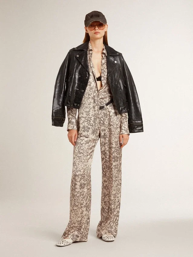 Damen-Jogginghose mit Blumenprint