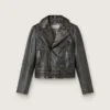 Damen-Leder-Bikerjacke