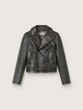 Damen-Leder-Bikerjacke