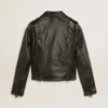 Damen-Leder-Bikerjacke