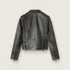 Damen-Leder-Bikerjacke
