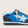 Damen-Marathon mit blauem Nylon-Obermaterial und weissem Stern