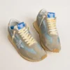 Damen-Marathon mit hellblauem Nylon-Obermaterial und pastellblauem Stern