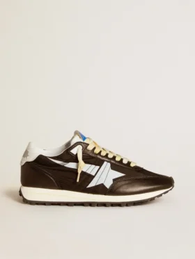 Damen-Marathon mit schwarzem Nylon-Obermaterial und weissem Stern