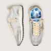 Damen-Marathon mit silbernem Ripstop-Nylon-Obermaterial und goldenem Stern
