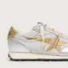 Damen-Marathon mit silbernem Ripstop-Nylon-Obermaterial und goldenem Stern