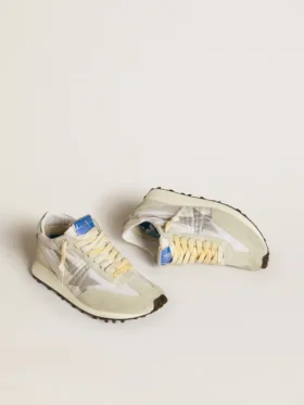Damen-Marathon mit weissem Nylon-Obermaterial und silbernem Stern